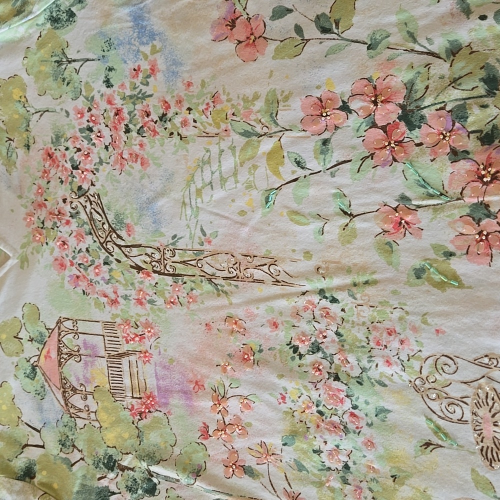 Short Sleeve Colorful Floral Top - Picture 2 of 8
